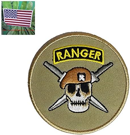 Skull Rager Army Military Cross Knif Sparta Iron Patch Embroidered Biker Heavy Skull Club