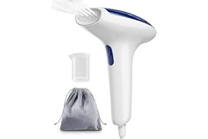 CPWORLD Steamer for Clothes, Portable Mini Travel Garment Steamer, 20-Second Fast Heat-up, Strong Penetrating Steam, Handheld Steamer, Water Cup and Storage Bag Included, for Home and Travel(Blue)