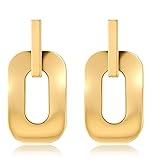 COORWEEL Large Square Circle Drop Dangle Earrings for Women Vintage Statement Geometric Dangle Earrings Stylish Jewelry