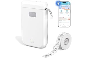 NELKOGLOBAL Label Maker, Label Maker Machine with Tape, Portable Bluetooth Label Printer with Little Space, Mini D10 Label Machine with Multiple Personalized Templates for Family School