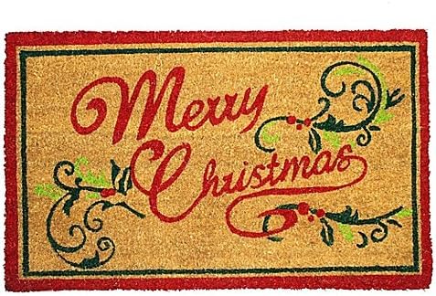 First Concept Merry Christmas 18-Inch x 30-Inch Door Mat