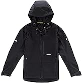 TRUEWERK Men's Insulated Work Jacket - S3 Solution Zip-Up Hoodie, Fleece-Lined, Waterproof Tactical Coat with 4-Way Stretch