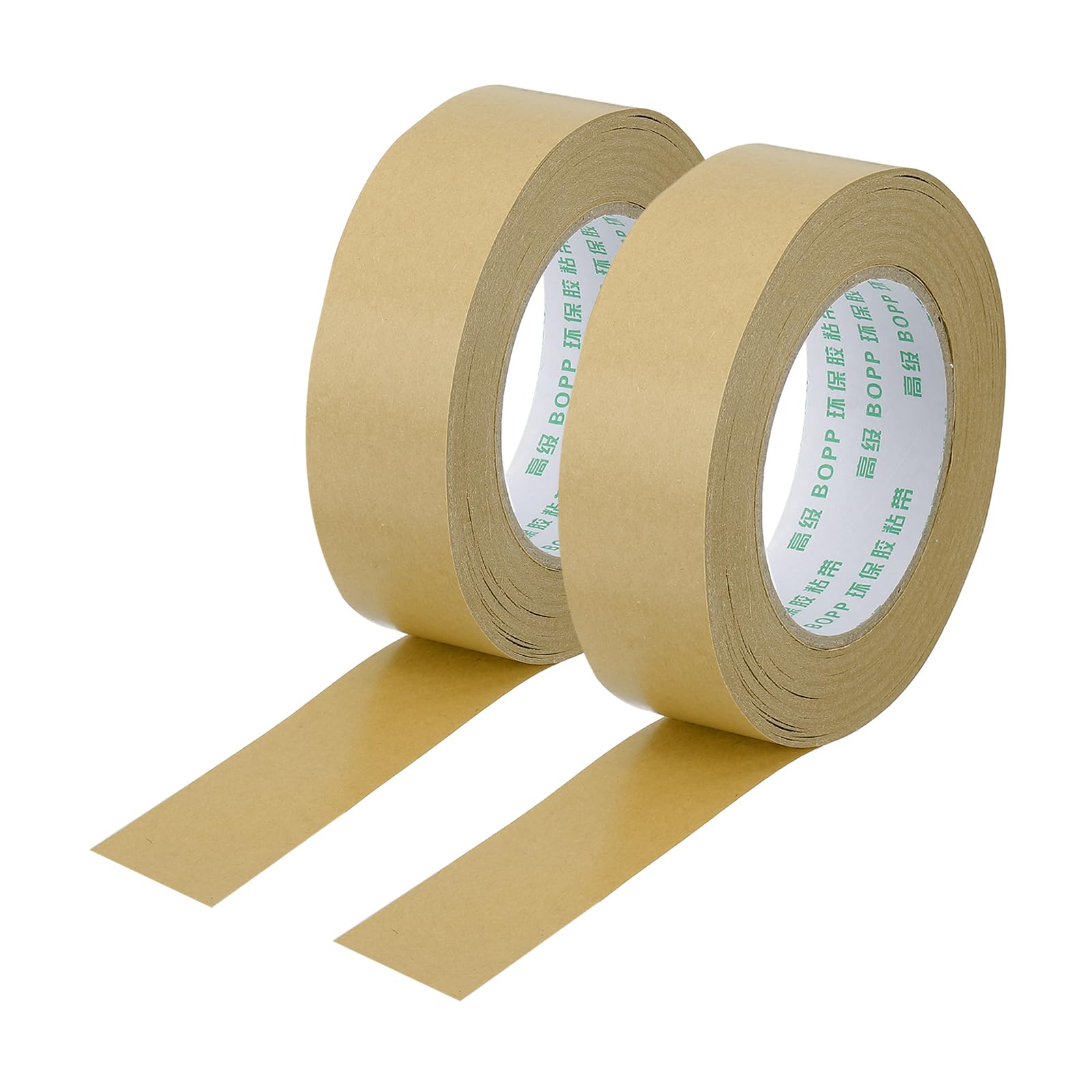 PATIKIL 1.4" x 55 Yards Brown Packing Tape, 2 Roll Heavy Duty Kraft Tape Paper Gummed Tape for Sealing Cardboard Carton Boxes, Shipping, Moving, Masking