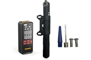 MODARI Tire Inflator Portable Air Compressor, 5X Faster 160 PSI Portable Tire Inflator for Car with Carrying Case, Built-in Magnetic Storage, Auto Shut-Off Cordless Air Pump for Car Tires, SUV, Brown