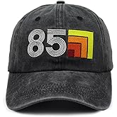 40th 50th 60th 70th 80th 90th Hats for Men Women,Vintage Adjustable Cotton Embroidered Baseball Cap