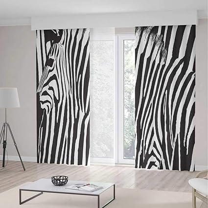 Amazon Com Yoliyana Blackout Curtains Zebra Print Living