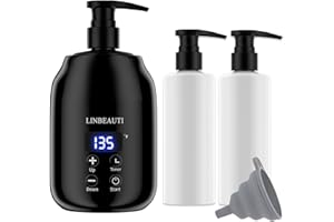 Massage Oil Warmer with Two Oil Bottle Dispenser, Lotion Bottle Warmer Dispenser Heater, Smart Touch Key Electric Warm Lotion