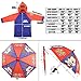 Disney Little Kids Umbrella and Slicker, Mickey Mouse Toddler Boy Rain Wear Set, for Ages 2-5, Red and Blue, Medium-Age 4-5