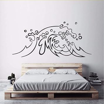 Zfkdsd Nautische Design Wandaufkleber Ocean Wave Vinyl Wandtattoo