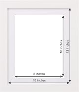 Fabian Clarke London 12x10 Picture Frame White Mount 10x8 MDF Hang Portrait view 2