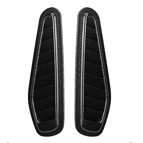 Black Carbon Fiber Look Air Intake Scoop – Turbo Bonnet Vent Cover, 220mm