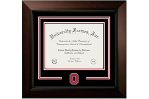 Campus Images Ohio State University Buckeyes Diploma Frame – 8.5" x 11" Legacy Black Cherry with Printed Logo – Officially Licensed Graduation Gift