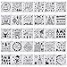 30-Pack (6x6 Inch) Christmas Stencils Painting and Drawing Stencil Template for Wood Slice Gift Card Floor Wall Tile Fabric Wood Burning Art DIY -reuseable primary