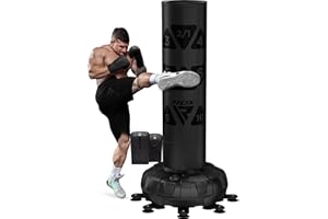 RDX XXL 150KG Target Freestanding Punching Bag with Cover & Gloves – 72” Adult Heavy Pedestal Punch Bag Set - 17 Suction Cup 