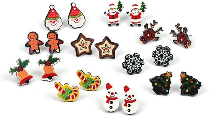 Regali Simpatici Natale.Orecchini A Lobo Natalizi 10 Paia Orecchini Natalizi Simpatici Orecchini A Forma Di Natale Regali Di Natale Per Adolescenti Ragazze Bambini Simpatici Orecchini Festivi Set Di Gioielli Regalo Amazon It Gioielli