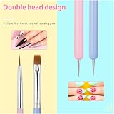 sularpek 6 Pcs Nail Art Brushes Set Gel Extension Builder Liner Dotting Tools view 3