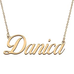 HUAN XUN Customized Custom Simple Any Name Necklace