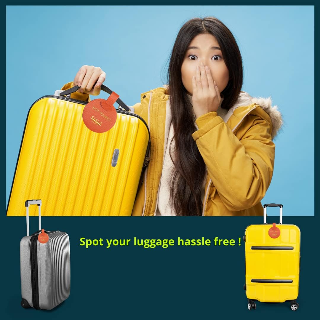 Bright Neon Luggage Tags for Travel, Easily Seen Luggage Identifiers for Suitcases, Spot Your Bags Easily with Our Tags 5 Pack: Office Products