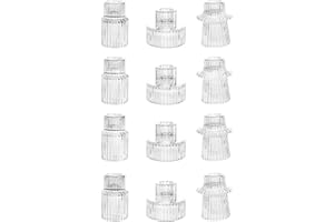 BEZURA Tealight Candle Holder, Taper Glass Candlestick Holders, Votive Candle Stick Candle Holder for Table Centerpiece Wedding Dinner