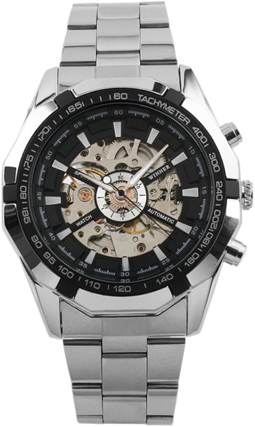 winner men's skeleton watch