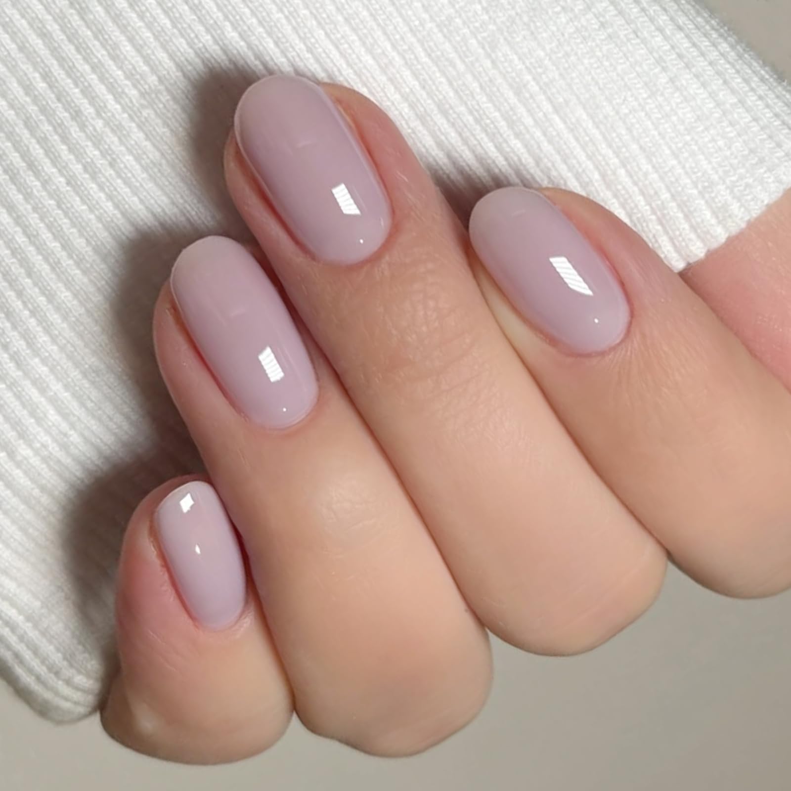 JMEOWIO Gel Nail Stickers Solid Color Gray Pink Semi Cured Gel Nail Strips Wraps UV/LED Nail Supplies Nail Art Design Decoration Accessories