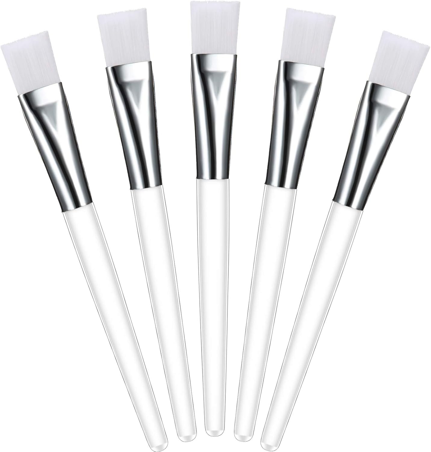 24 Pieces Facial Mask Brush Transparent Face Mask Brush Cosmetic Makeup Brushes Tools for Facial Mask Eye Mask Application and DIY Needs