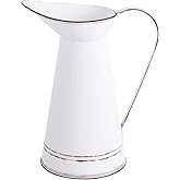 Rustic Metal Flowerpot Desktop Planter for Succulents Vintage Home Decor Elegant Flower Vase for Office and Living Large White Design