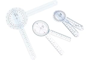ELITE MEDICAL INSTRUMENTS EMI EMI Goniometer 3 Piece Set 12", 8", 6" Plus Convenient Carrying case EGM-429 - The Original 3 Piece Goniometer Set. Quality You can Feel.