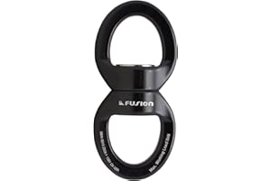 Fusion Climb Delta Swivel - Safest Rotational Device Hanger for Web Tree Swing, Therapy Swing, Aerial Dance, Rock Climbing, Hanging Hammocks (FP-8300-BLKBLK)