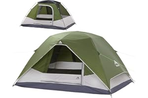 Camping Tent with Rainfly, 2/4/6/8 Person Tent,Waterproof Windproof Family Tent with Mesh Windows, Easy Set Up for Hiking and