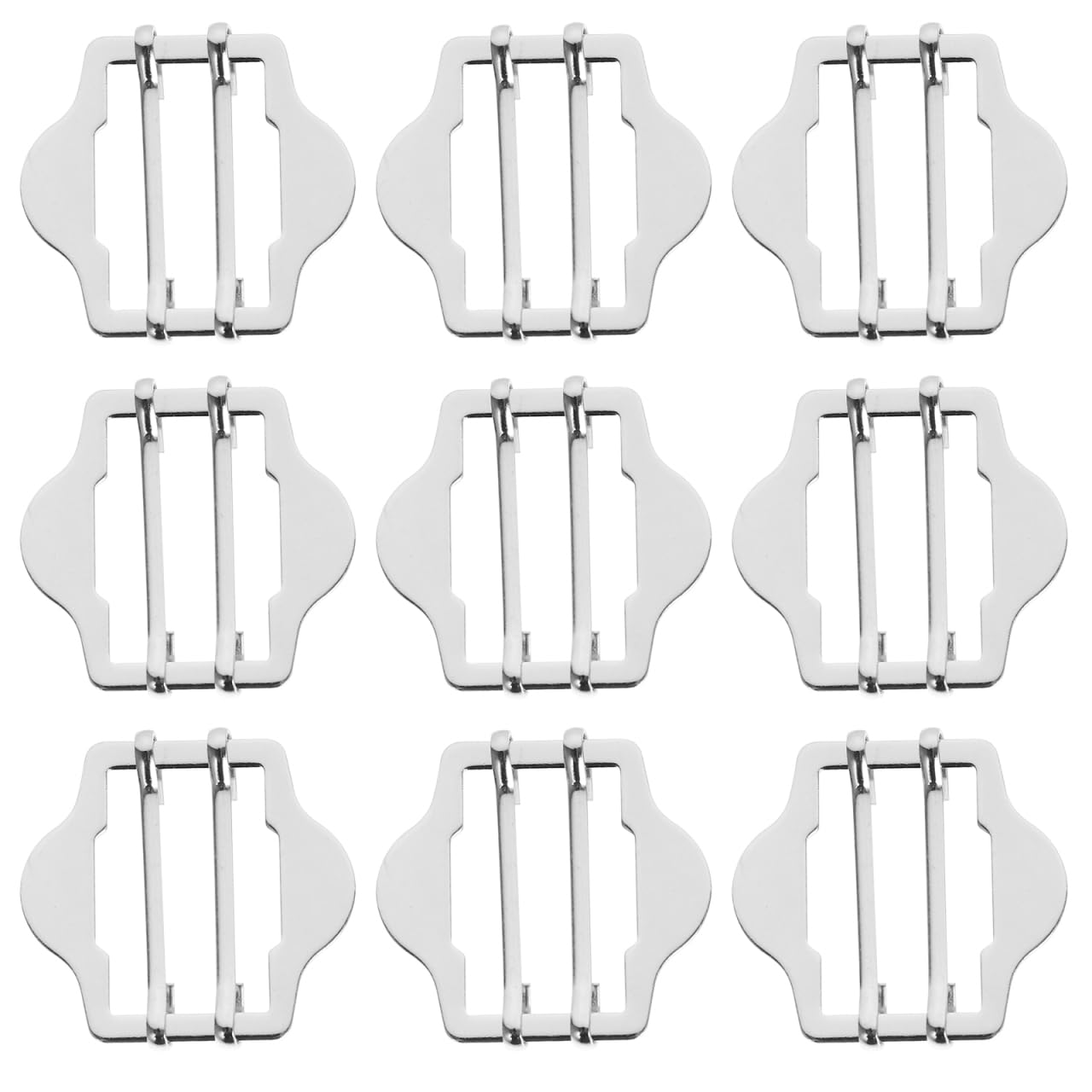 STOBOK 10Pcs Metal Vest Buckles - Brass Clothing Buttons for Waist Belt Adjuster Triglides Slides Buckle for Suit Vest Suits DIY Decor Accessories