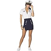 Spirit Halloween Adult Yacht Captain Costume | Sailor Cosplay | Navy Captain Costume | Nautical Outfit