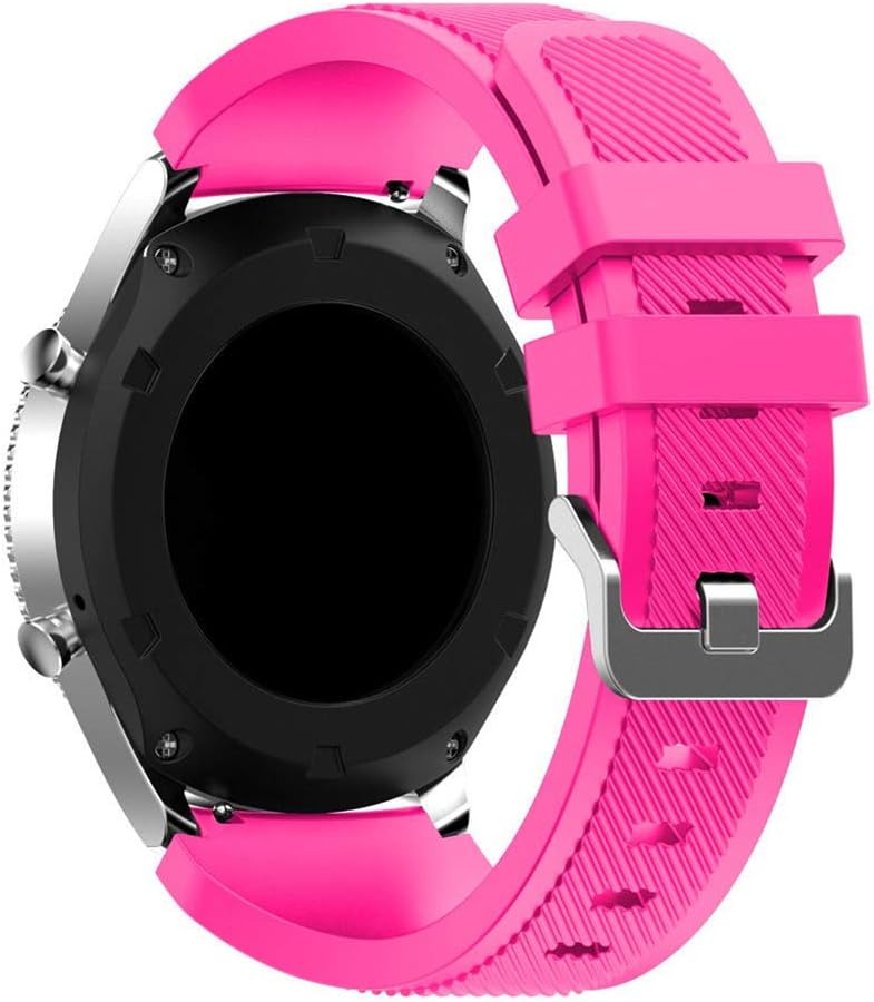 accessoryME Replacement Band Compatible with Samsung Galaxy Watch 3 45mm, 22mm Silicone Quick Release Band Sport Strap for Gear S3 Huawei Watch 3/3 Pro GT3 GT2 46mm (Hot Pink)
