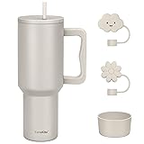 40 oz Insulated Tumbler with Handle and lid, Vacuum