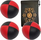 Cascade Juggling 3 x Classic 115g Thud Balls with Bag Green Black view 3