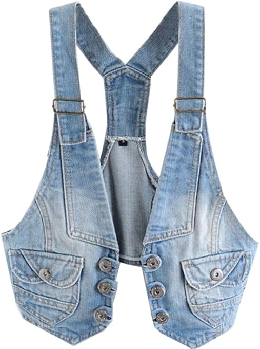 Kedera Women Casual Sleeveless Denim Vest Jean Cropped Jacket Amazon