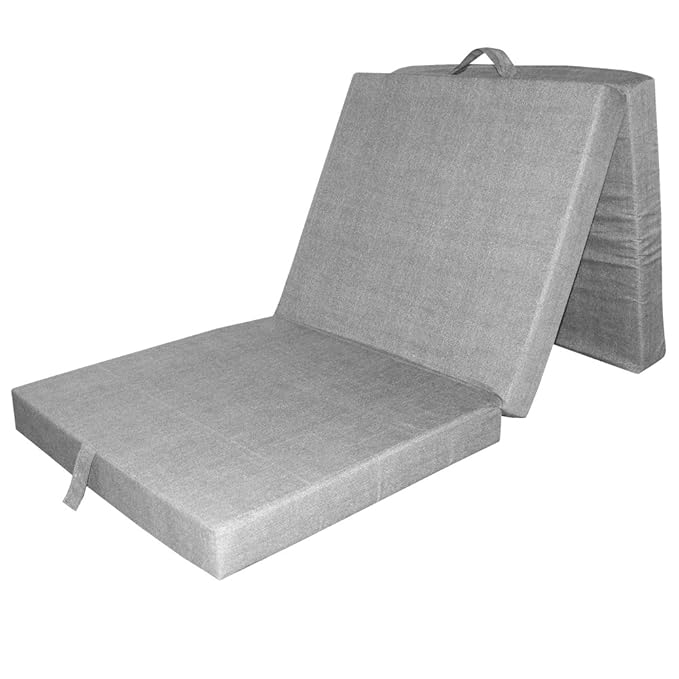 VitaliSpa® Faltmatratze Klappmatratze Gästebett Liege Bett Matratze Reisebett 70x190x10 (grau)