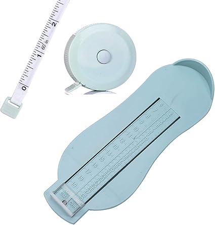Amazon Danyun フットメジャー 足のサイズ 計測器 6 cm ベビー キッズ 子供用 フットスケール 赤ちゃん フットサイズ 測定器 簡単 センチ 測る 計測 定規 成長 靴のサイズ 北欧カラー 身長測り 150cm 自動巻取式メジャー と 日本語説明書付き ブルー タオルケット