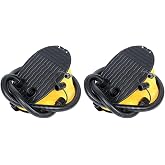 MERRYHAPY Bellows Foot Pump 2-Pack Foot Air Pump Inflator for Camping Air Mattress Sleeping Pad Yoga Ball Balloon 6 Adapters Manual Inflation and Deflation