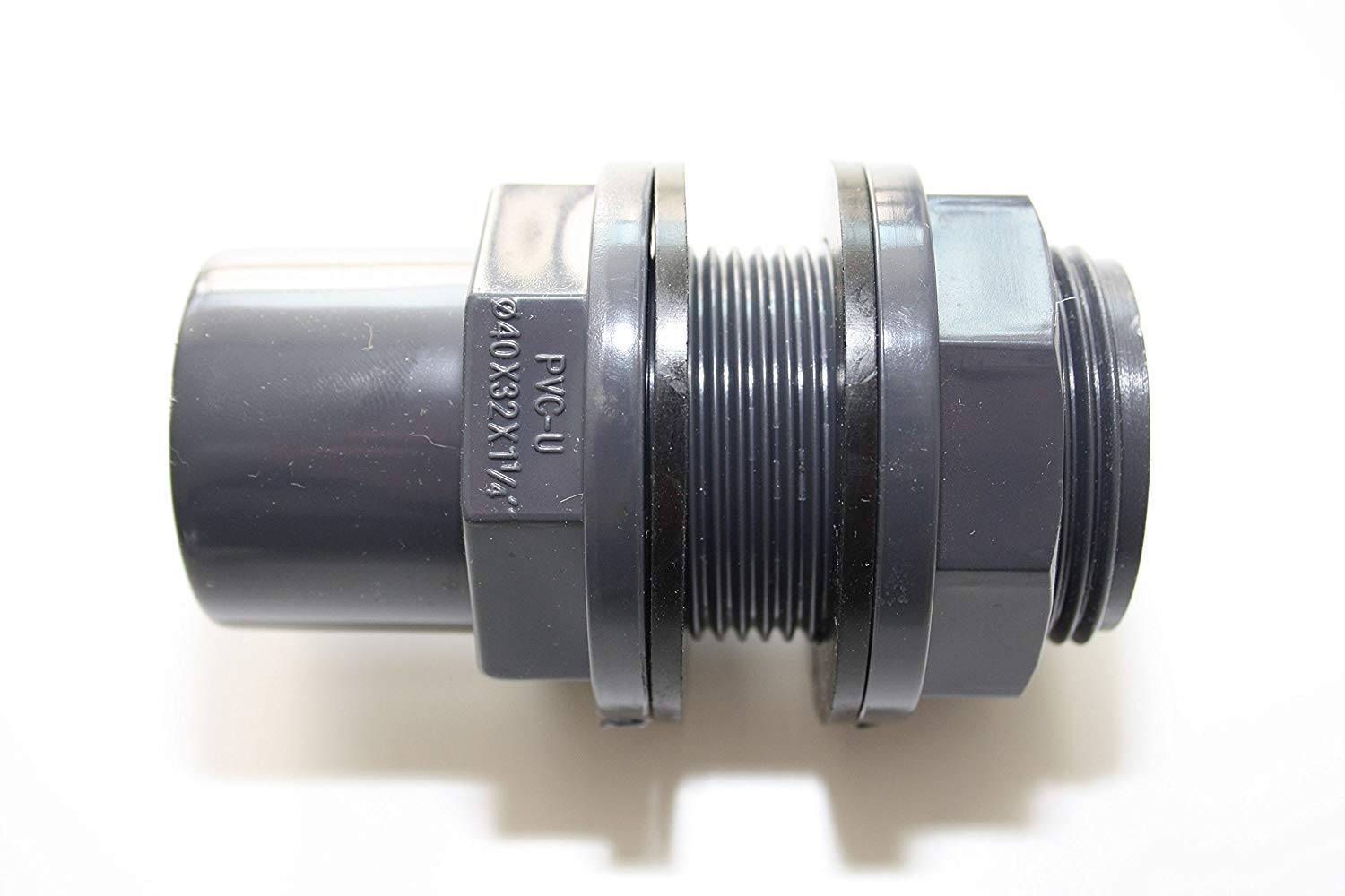 PVC-U Feed Thread 32 mm 40 x 32 x 1 1/4 Inch with Adhesive Sleeve and Male Thread / Pond Filter