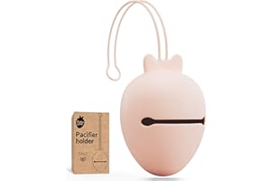 Baby Uma Silicone Pacifier Holder Case - BPA-Free, Dishwasher-Safe & Universal Pacifier Case for Diaper Bag, Fits 2 Pacis