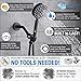 HammerHead Showers® Solid Metal Handheld Shower Head with Hose and Brass Holder - OIL RUBBED BRONZE - 2.5 GPM High Pressure Shower Heads with Adjustable Shower Wand Bracket - 6ft Flexible Extension