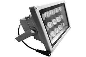 JC Infrared Illuminator 15-Led 60°Wide Angle High-Power IR Illuminator for 850nm IP Camera CCTV Analogue Security Surveillanc