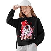 ZPINXIGN Girls Crewneck Sweatshirt Oversized Pullover Kids Long Sleeve Shirts Cute Sweatshirts for Teen Girls