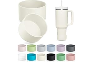KTKUDY 2-Pack Silicone Boot for Stanley Tumbler 40 30 20 oz & Intended for Hydro Flask 12-24 oz - Cup Boot fit Select Yeti, Simple Modern, Owala Water Bottle - Bottom Cover Accessories Fit Stanley Cup