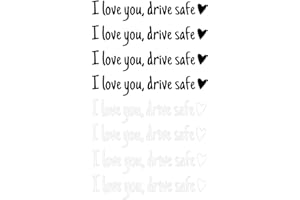 Lot de 8 autocollants de rétroviseur « I Love You Drive Safe », autocollants pour rétroviseur de voiture pour rappel de sécur