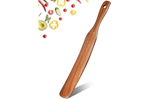 Skinny Spurtle for Sourdough Starter, Mixing, Reaching Bottom of Jar, Dough Whisk, High Moist Resistance Teak, Spurtles Kitch