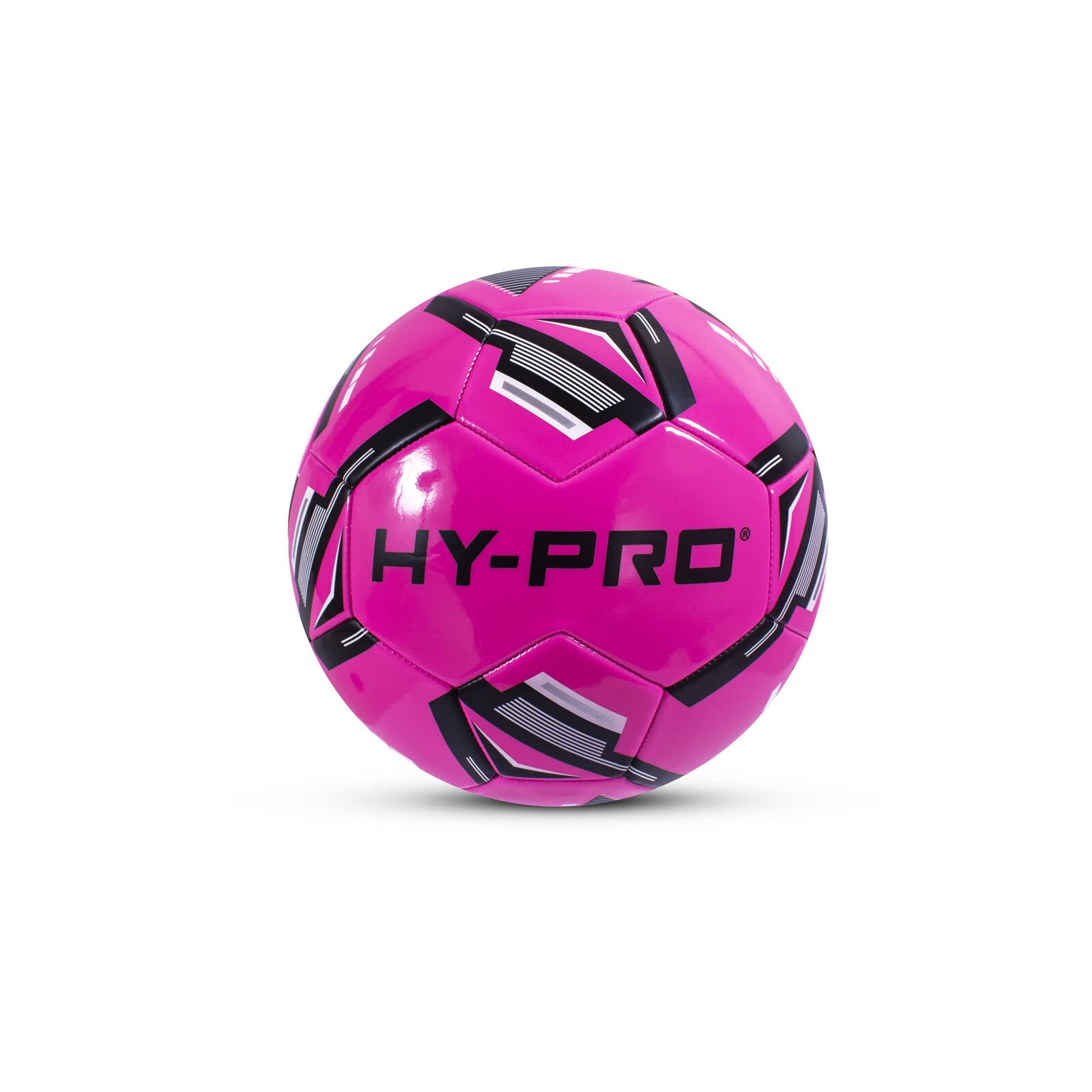 Hy-Pro Reflex 2.0 Football Soccer Ball - Ideal Match Football for Training & Matches in All Weather Conditions - Pink, Size 5