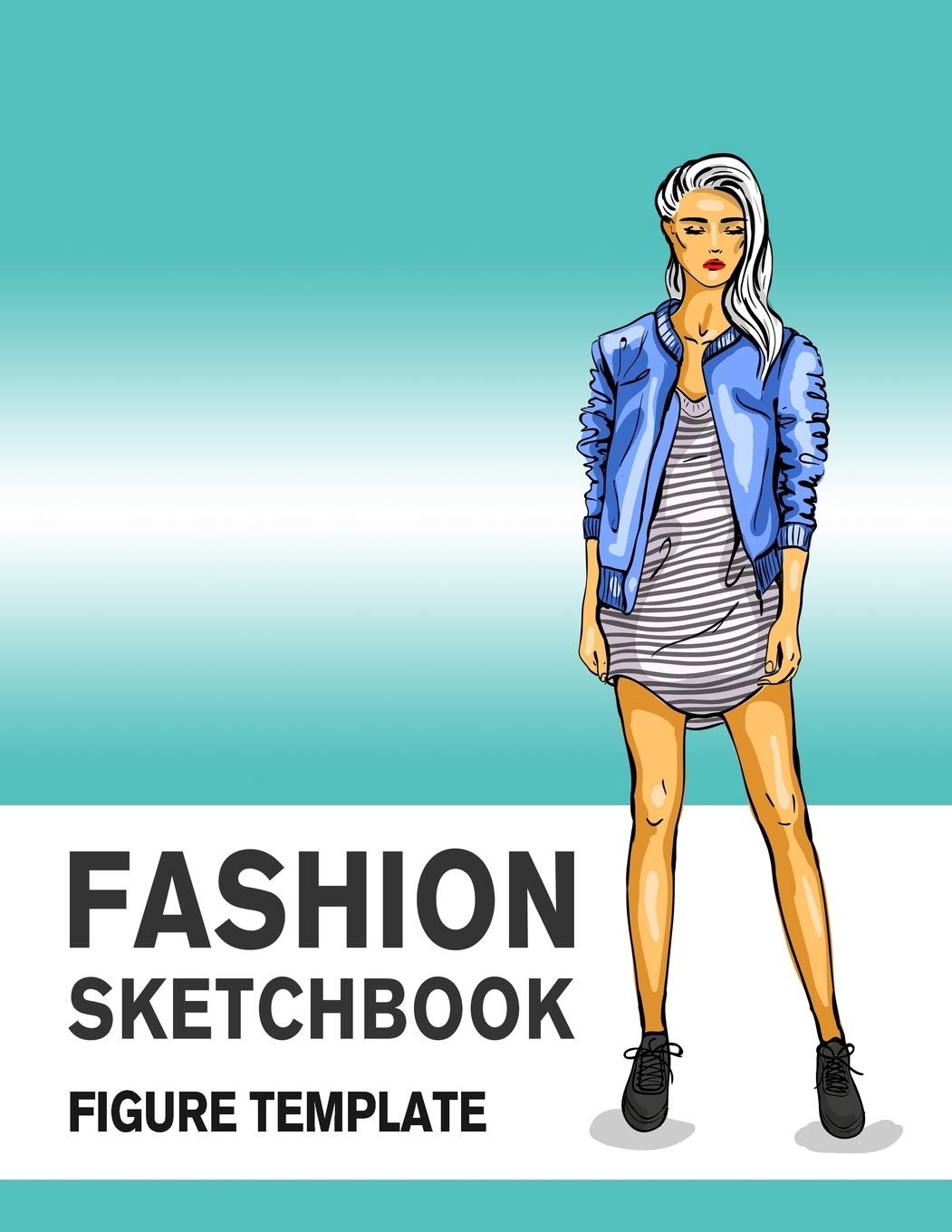 Fashion Sketchbook Figure Template: 430 Large Female Figure Template for Easily Sketching Your Fashion Design Styles and Building Your Portfolio