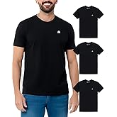 Mens T Shirts Soft Cotton Crew Neck Athletic Fit Casual Tees S-4XL | Soft cotton blend casual tee shirts with 4-way stretch - tag-free athletic fit for gym, work &amp; casual everyday wear.